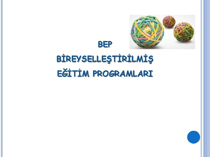 BEP BİREYSELLEŞTİRİLMİŞ EĞİTİM PROGRAMLARI 