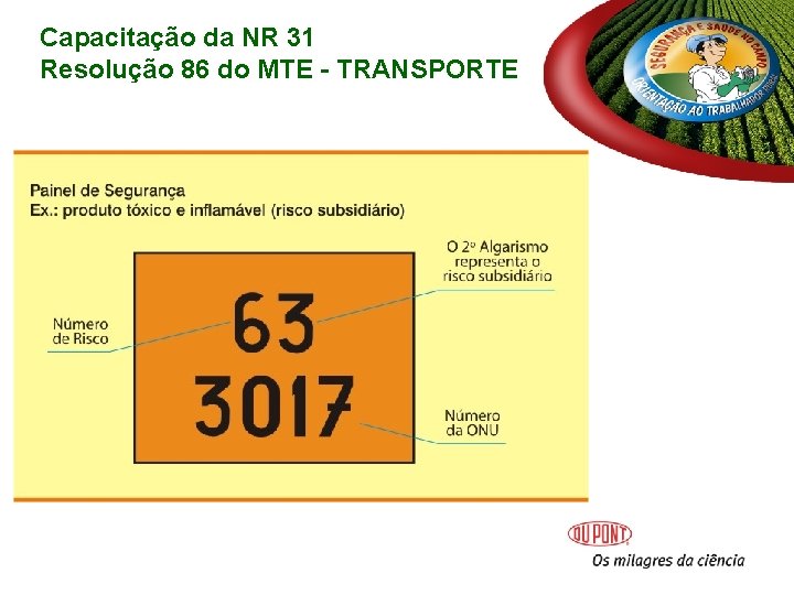 Capacitação. Painel da NRde 31 segurança Resolução 86 do MTE - TRANSPORTE Capacitação. Painel da NRde 31 segurança Resolução 86 do MTE - TRANSPORTE