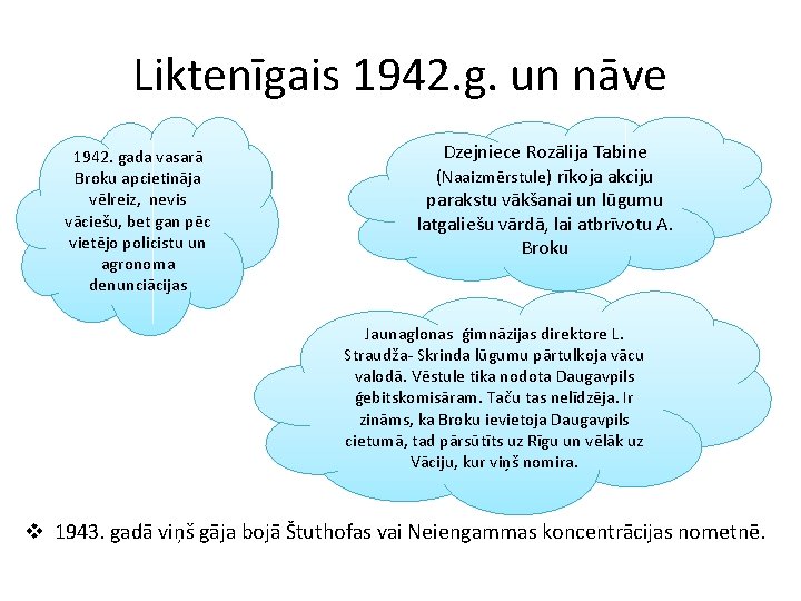 Liktenīgais 1942. g. un nāve 1942. gada vasarā Broku apcietināja vēlreiz, nevis vāciešu, bet