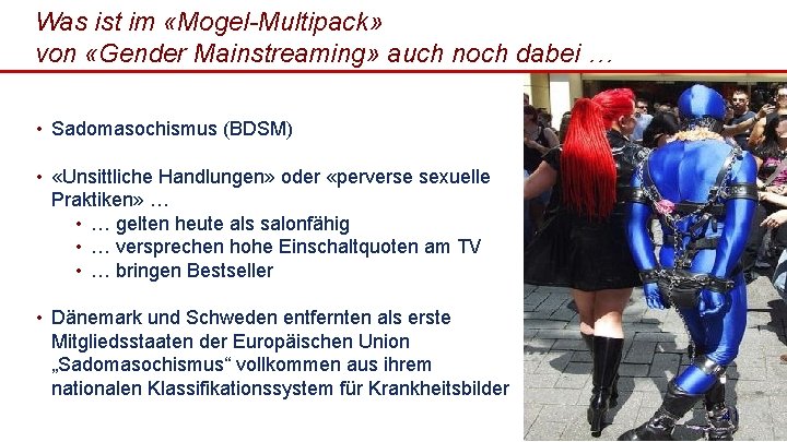 Was ist im «Mogel-Multipack» von «Gender Mainstreaming» auch noch dabei … • Sadomasochismus (BDSM)
