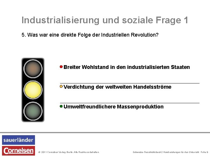 Industrialisierung und soziale Frage 1 5. Was war eine direkte Folge der Industriellen Revolution? Industrialisierung und soziale Frage 1 5. Was war eine direkte Folge der Industriellen Revolution?
