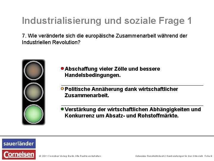 Industrialisierung und soziale Frage 1 7. Wie veränderte sich die europäische Zusammenarbeit während der Industrialisierung und soziale Frage 1 7. Wie veränderte sich die europäische Zusammenarbeit während der
