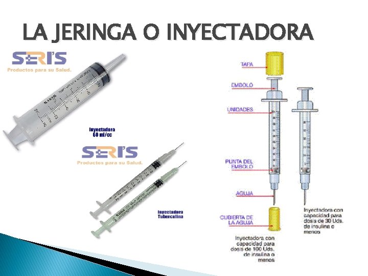 LA JERINGA O INYECTADORA LA JERINGA O INYECTADORA