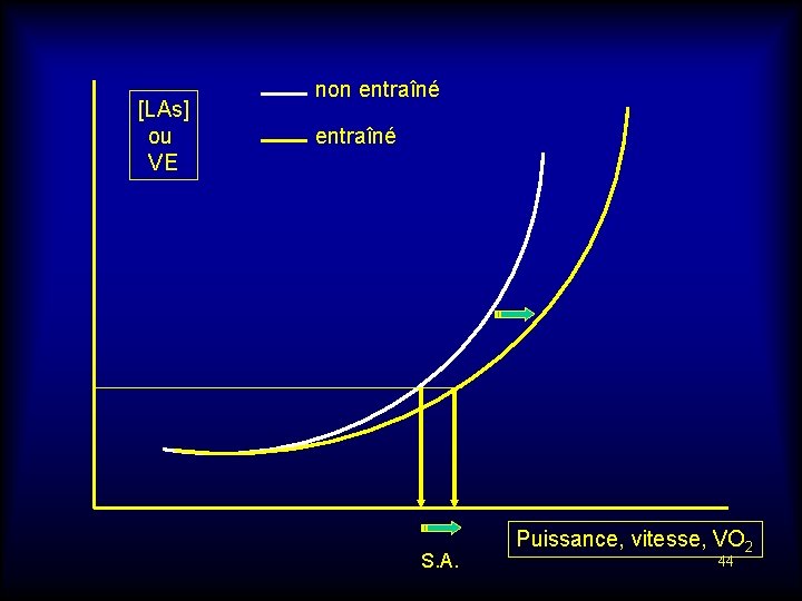 [LAs] ou VE non entraîné S. A. Puissance, vitesse, VO 2 44 