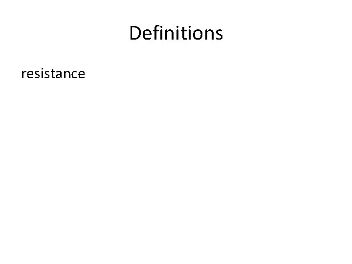 Definitions resistance 