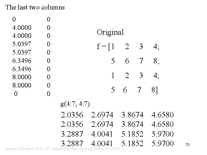 The last two columns 0 4. 0000 5. 0397 6. 3496 8. 0000 0