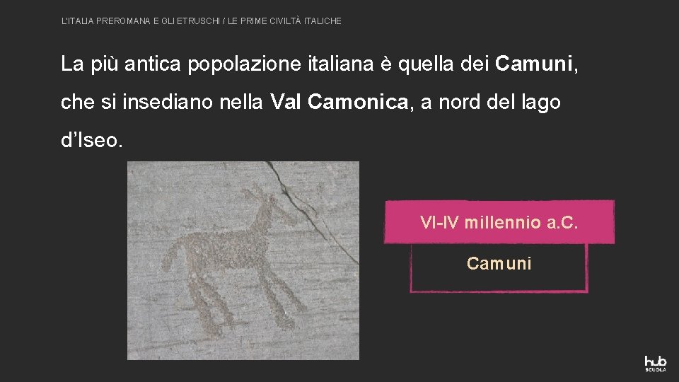 L’ITALIA PREROMANA E GLI ETRUSCHI / LE PRIME CIVILTÀ ITALICHE La più antica popolazione