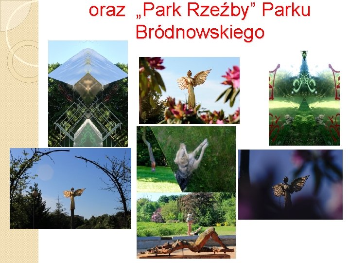 oraz „Park Rzeźby” Parku Bródnowskiego 