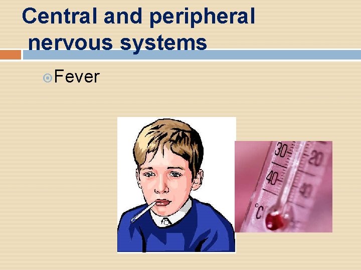 Central and peripheral nervous systems Fever 