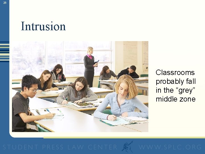 26 Intrusion Classrooms probably fall in the “grey” middle zone 