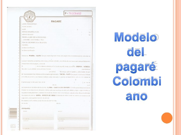 MODELO DEL PAGARÉ COLOMBI ANO 