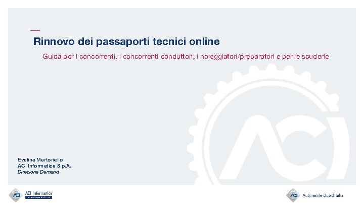 Rinnovo dei passaporti tecnici online Guida per i concorrenti, i concorrenti conduttori, i noleggiatori/preparatori