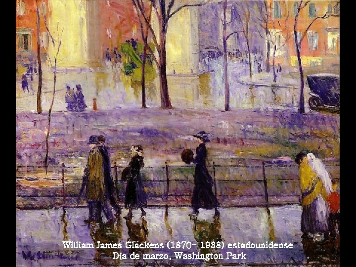 William James Glackens (1870 - 1938) estadounidense Día de marzo, Washington Park 