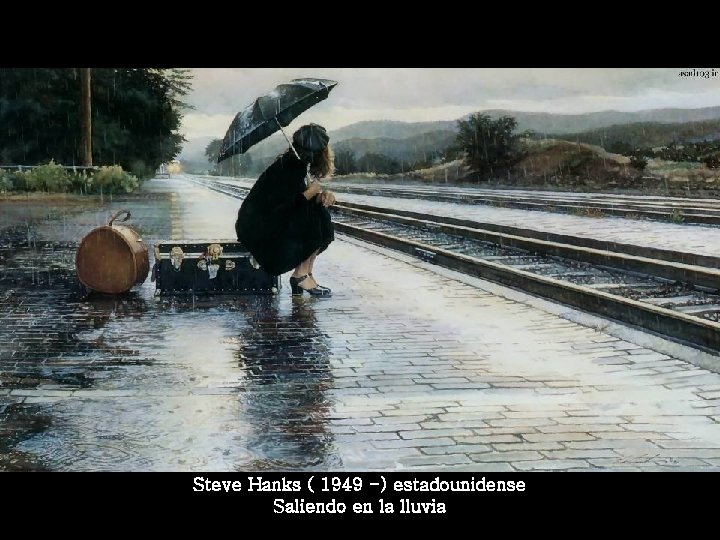 Steve Hanks ( 1949 -) estadounidense Saliendo en la lluvia 