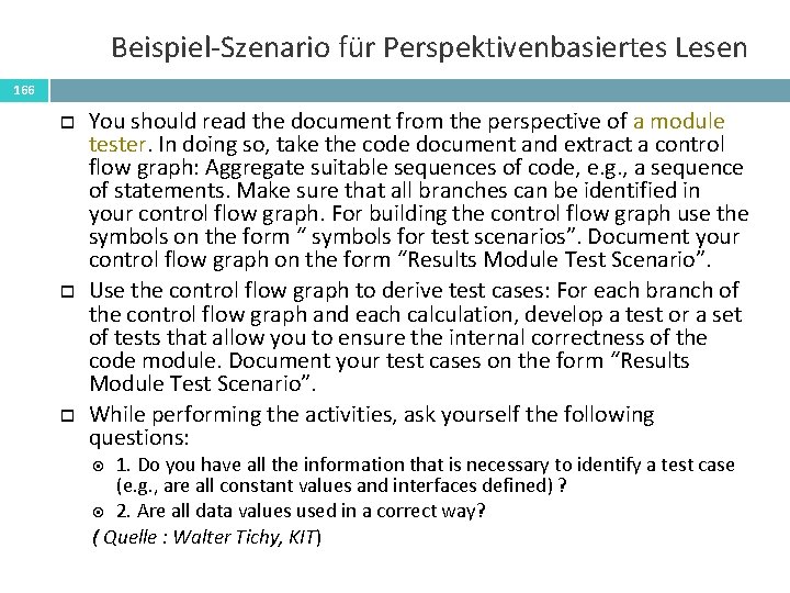 Beispiel-Szenario für Perspektivenbasiertes Lesen 166 You should read the document from the perspective of