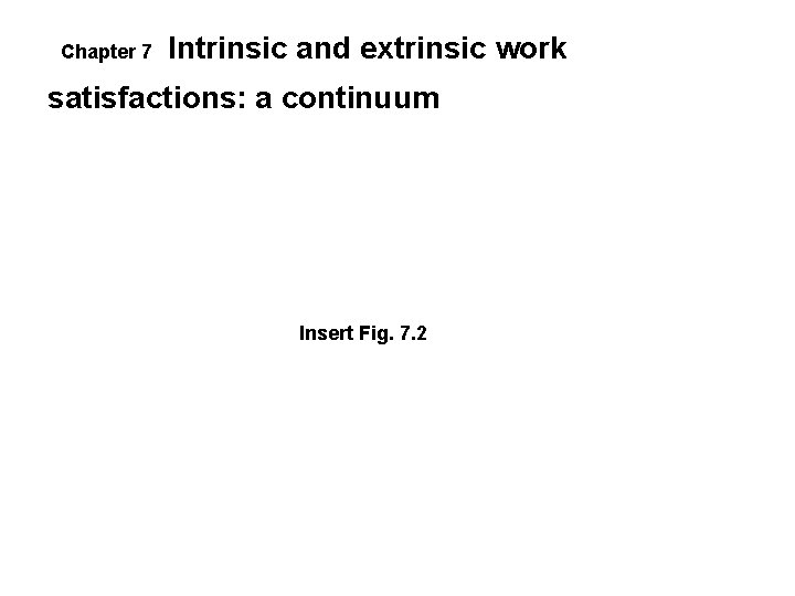 Chapter 7 Intrinsic and extrinsic work satisfactions: a continuum Insert Fig. 7. 2 Chapter 7 Intrinsic and extrinsic work satisfactions: a continuum Insert Fig. 7. 2