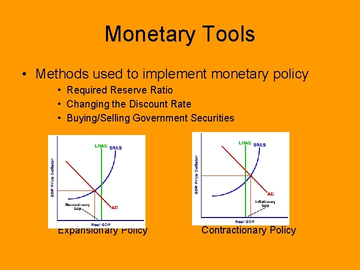 Monetary Tools • Methods used to implement monetary policy • Required Reserve Ratio •