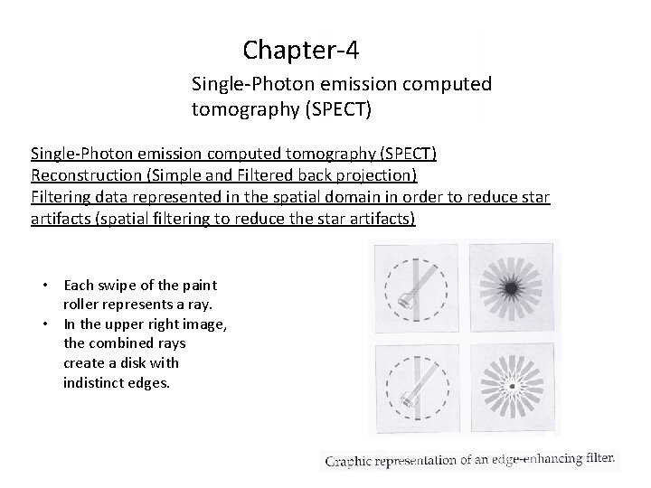 Chapter-4 Single-Photon emission computed tomography (SPECT) Reconstruction (Simple and Filtered back projection) Filtering data