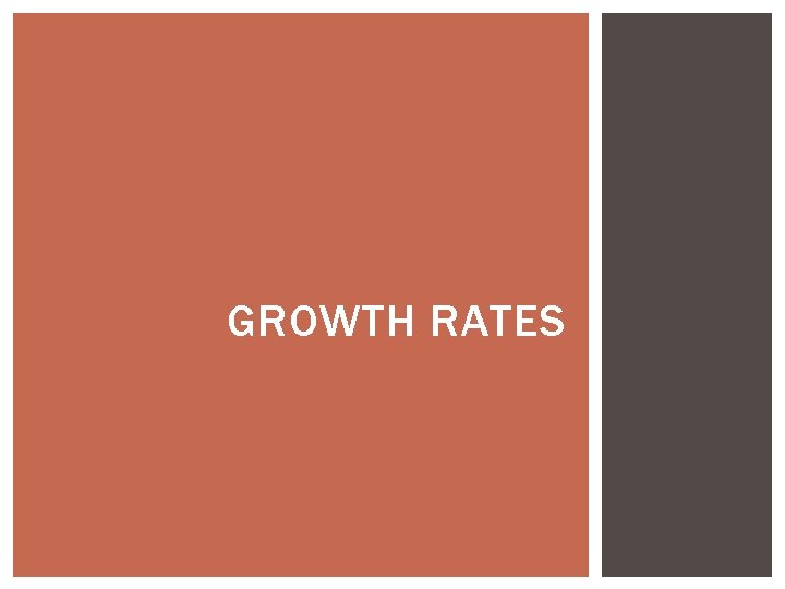 GROWTH RATES 