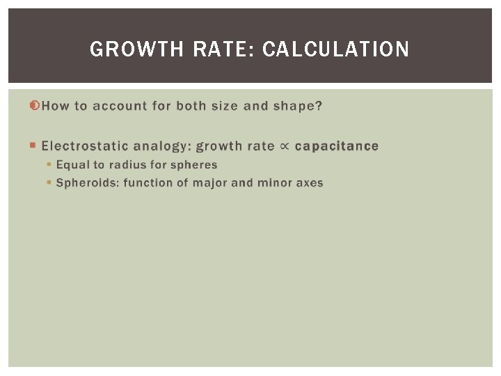 GROWTH RATE: CALCULATION 