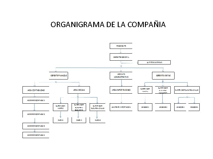 ORGANIGRAMA DE LA COMPAÑIA 