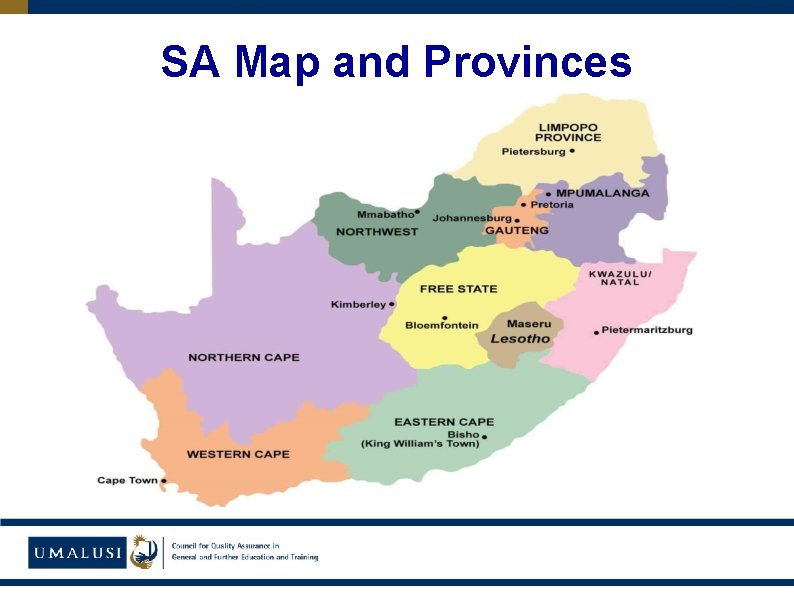 SA Map and Provinces 