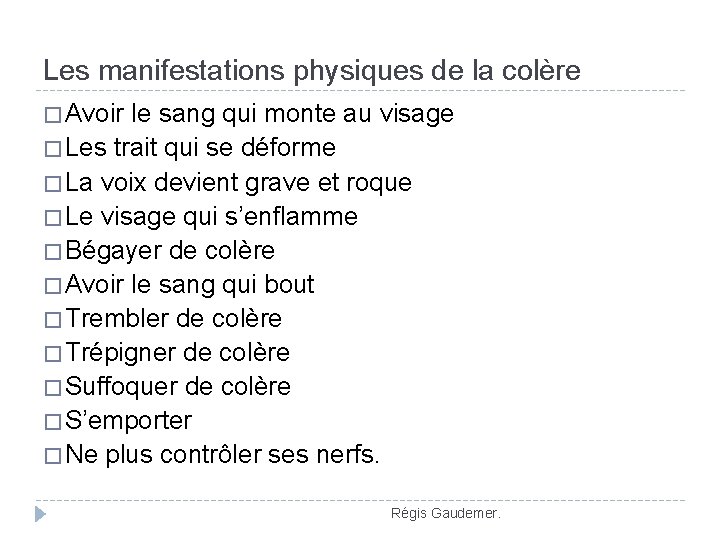 Vocabulaire des motions Pour chaque motion vous trouverez