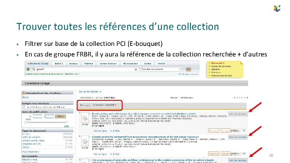 Trouver toutes les références d’une collection ▶ ▶ Filtrer sur base de la collection