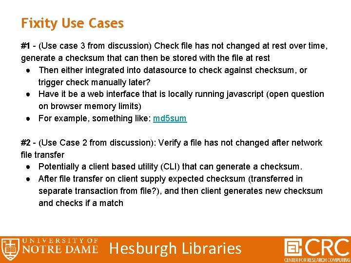 Fixity Use Cases #1 - (Use case 3 from discussion) Check file has not