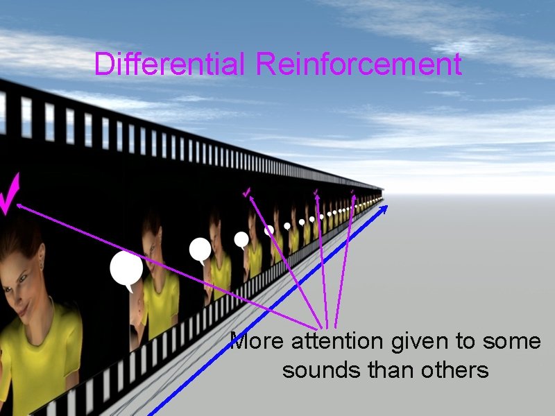 Differential Reinforcement More attention given to some sounds than others 