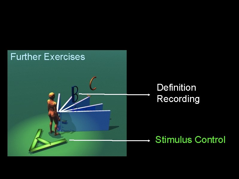 Further Exercises Definition Recording Stimulus Control 