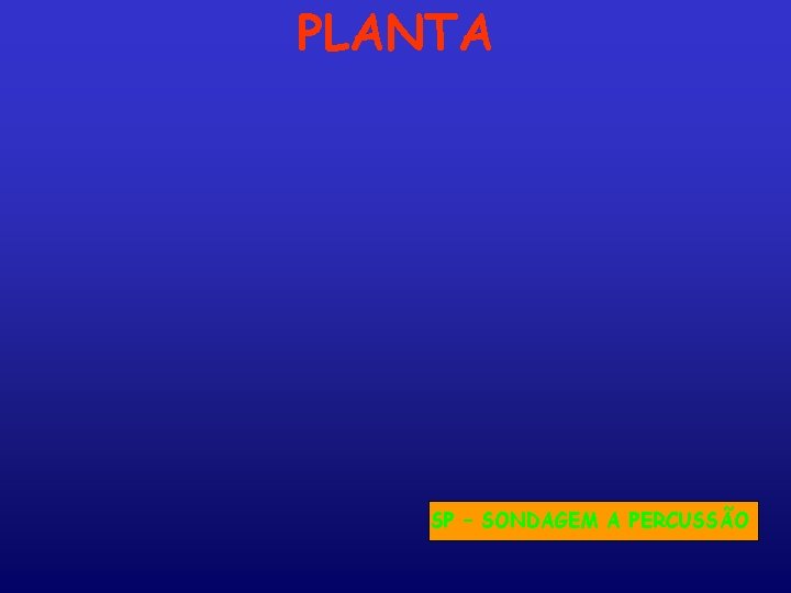 PLANTA SP – SONDAGEM A PERCUSSÃO 