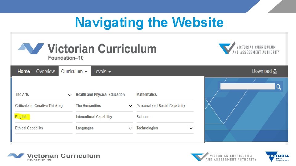 Navigating the Website 