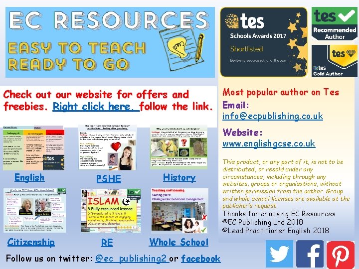 We aim to always provide high quality, fully resourced teaching packages for the cost