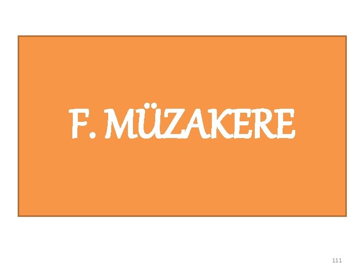 F. MÜZAKERE 111 