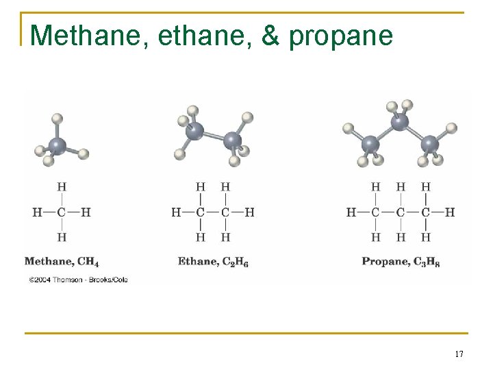 Methane, & propane 17 