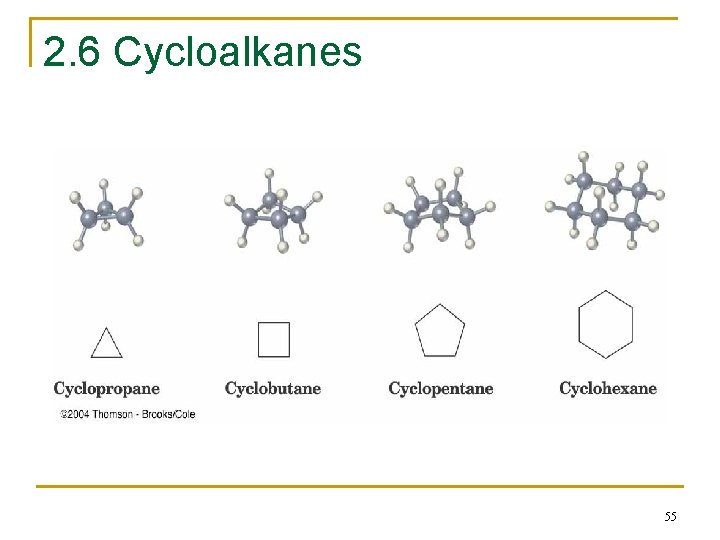 2. 6 Cycloalkanes 55 