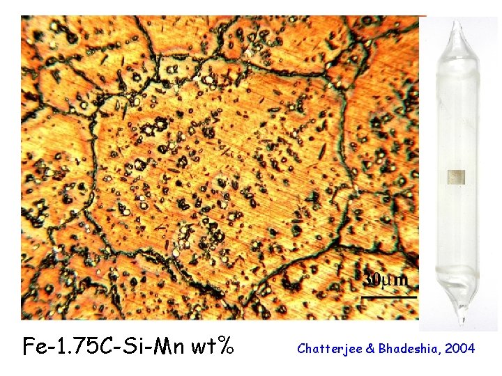 Fe-1. 75 C-Si-Mn wt% Chatterjee & Bhadeshia, 2004 