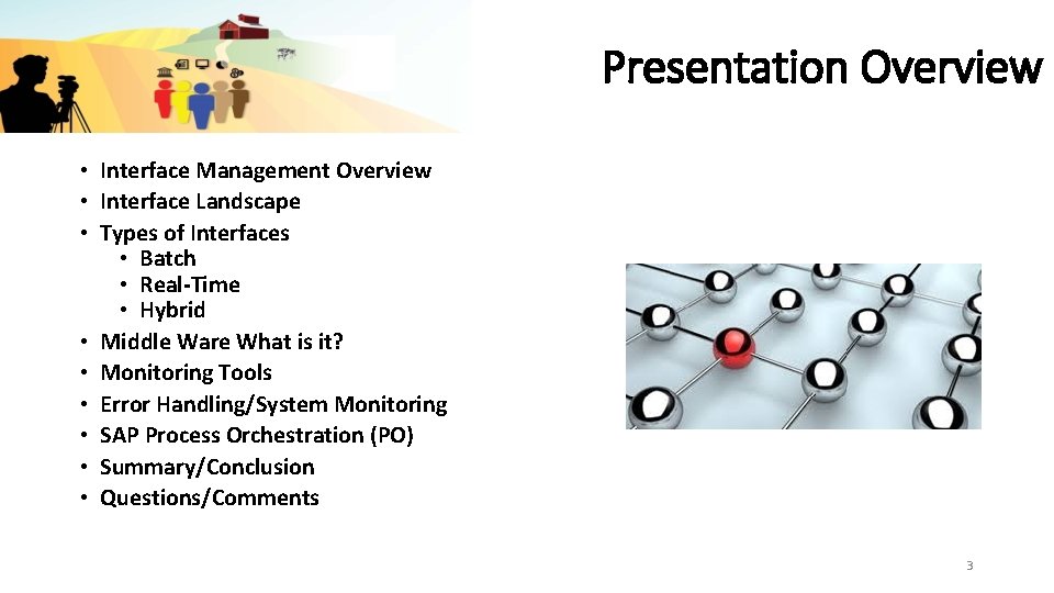 Presentation Overview • Interface Management Overview • Interface Landscape • Types of Interfaces •