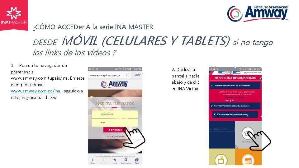 ¿CÓMO ACCEDer A la serie INA MASTER DESDE MÓVIL (CELULARES los links de los