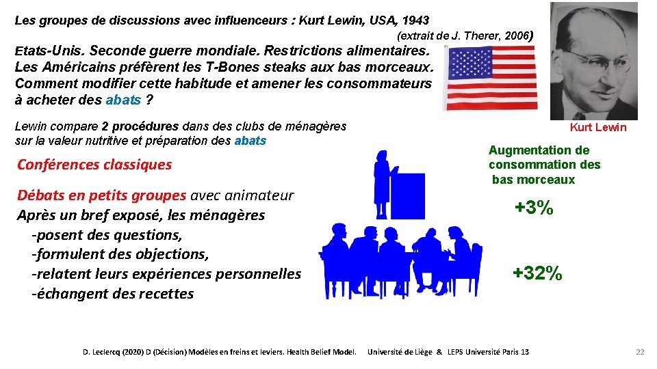 Les groupes de discussions avec influenceurs : Kurt Lewin, USA, 1943 (extrait de J.