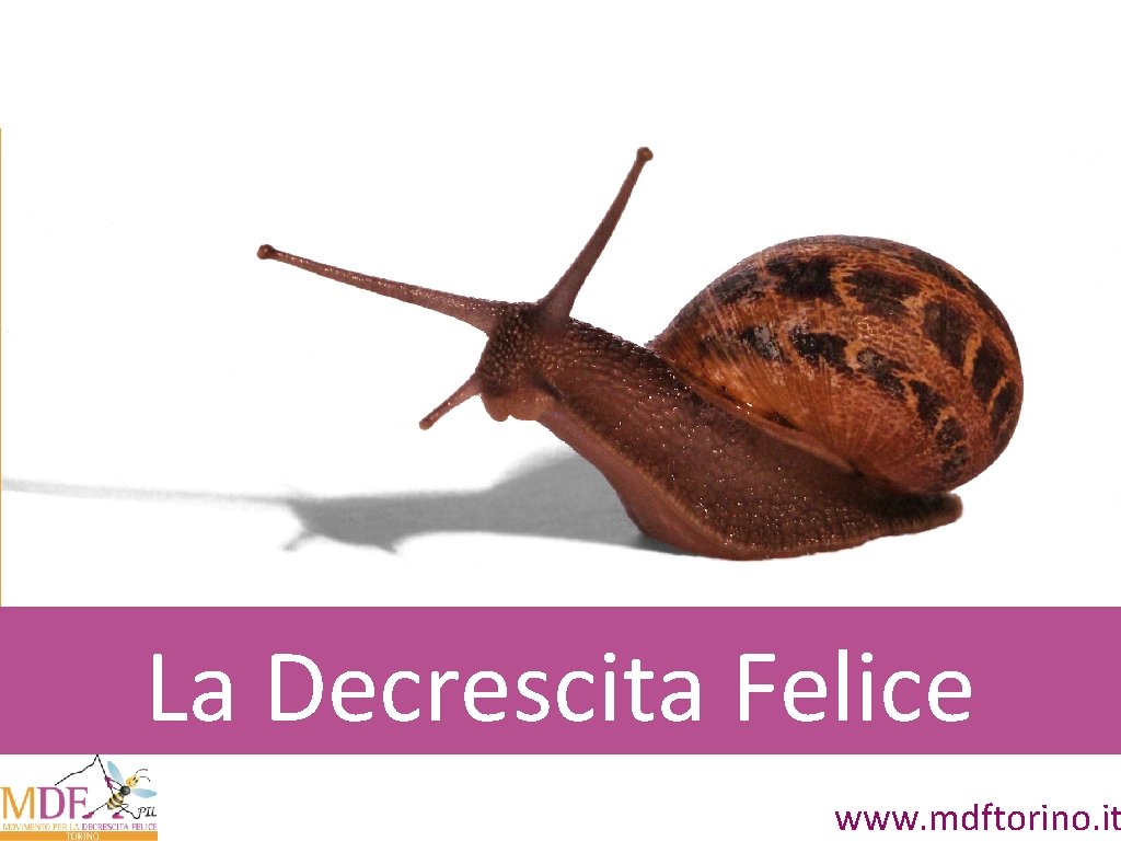 La Decrescita Felice www. mdftorino. it 