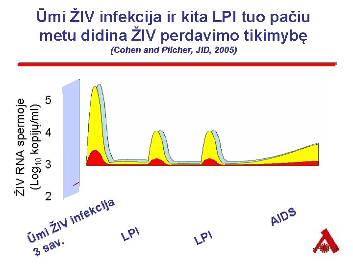 Ūmi ŽIV infekcija ir kita LPI tuo pačiu metu didina ŽIV perdavimo tikimybę ŽIV