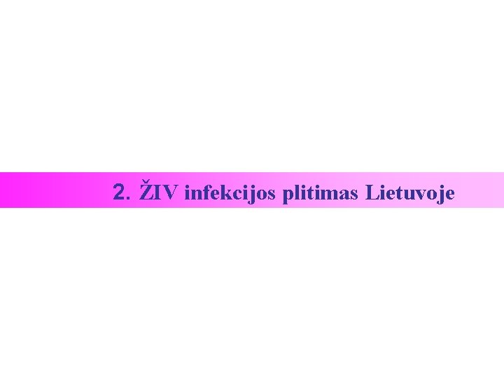  2. ŽIV infekcijos plitimas Lietuvoje 