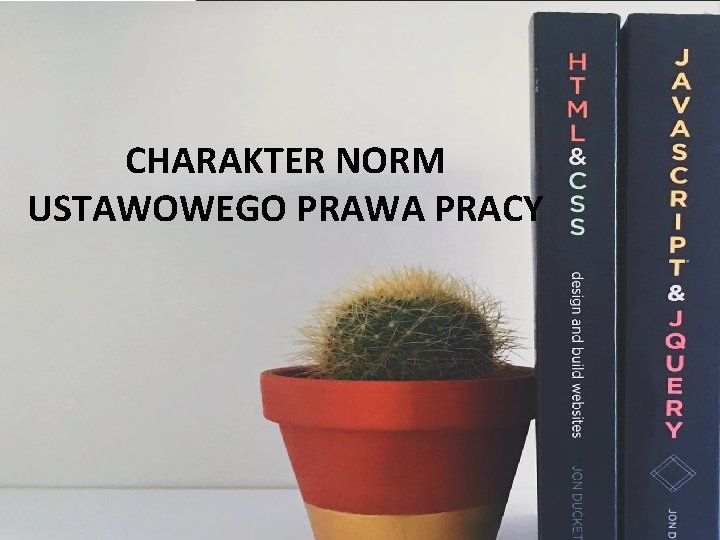 CHARAKTER NORM USTAWOWEGO PRAWA PRACY 