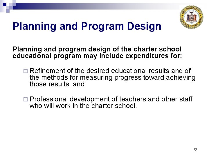 Planning and Program Design Planning and program design of the charter school educational program