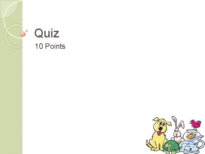Quiz 10 Points 