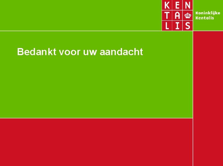 Bedankt voor uw aandacht 