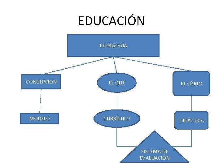 EDUCACIÓN PEDAGOGÍA CONCEPCIÓN MODELO EL QUÉ EL CÓMO CURRÍCULO DIDÁCTICA SISTEMA DE EVALUACIÓN 