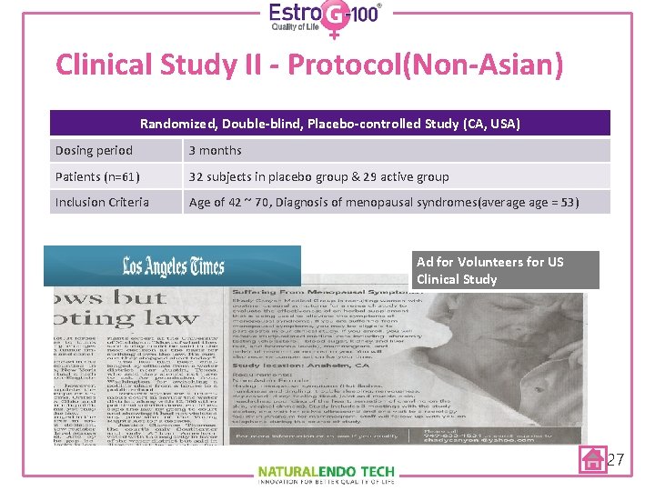 Clinical Study II - Protocol(Non-Asian) Randomized, Double-blind, Placebo-controlled Study (CA, USA) Dosing period 3